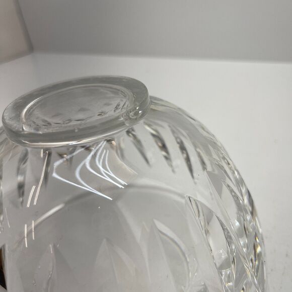 Vintage Lead Crystal Cut Glass Serving Bowl 5" X 4" Open Sugar Bowl Finger Bowl - Picture 7 of 11